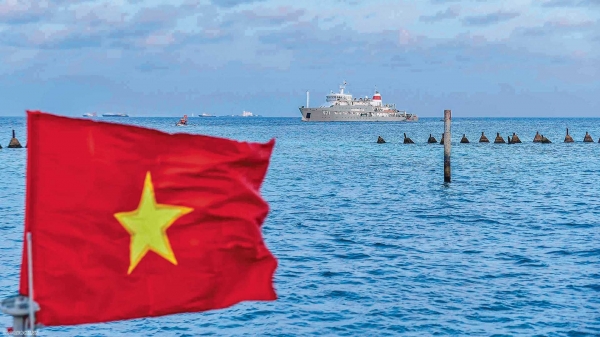 Which country's sea area does not border the sea area of ​​Vietnam?